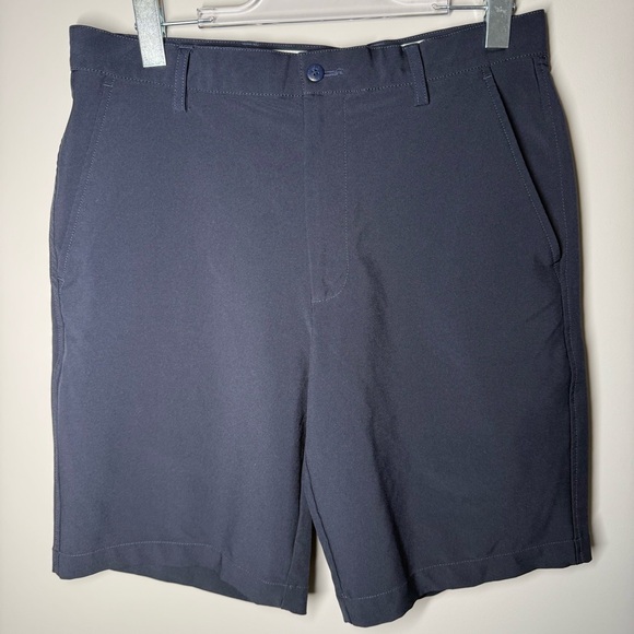 FootJoy Men's Navy Flat Front Shorts - Picture 1 of 6